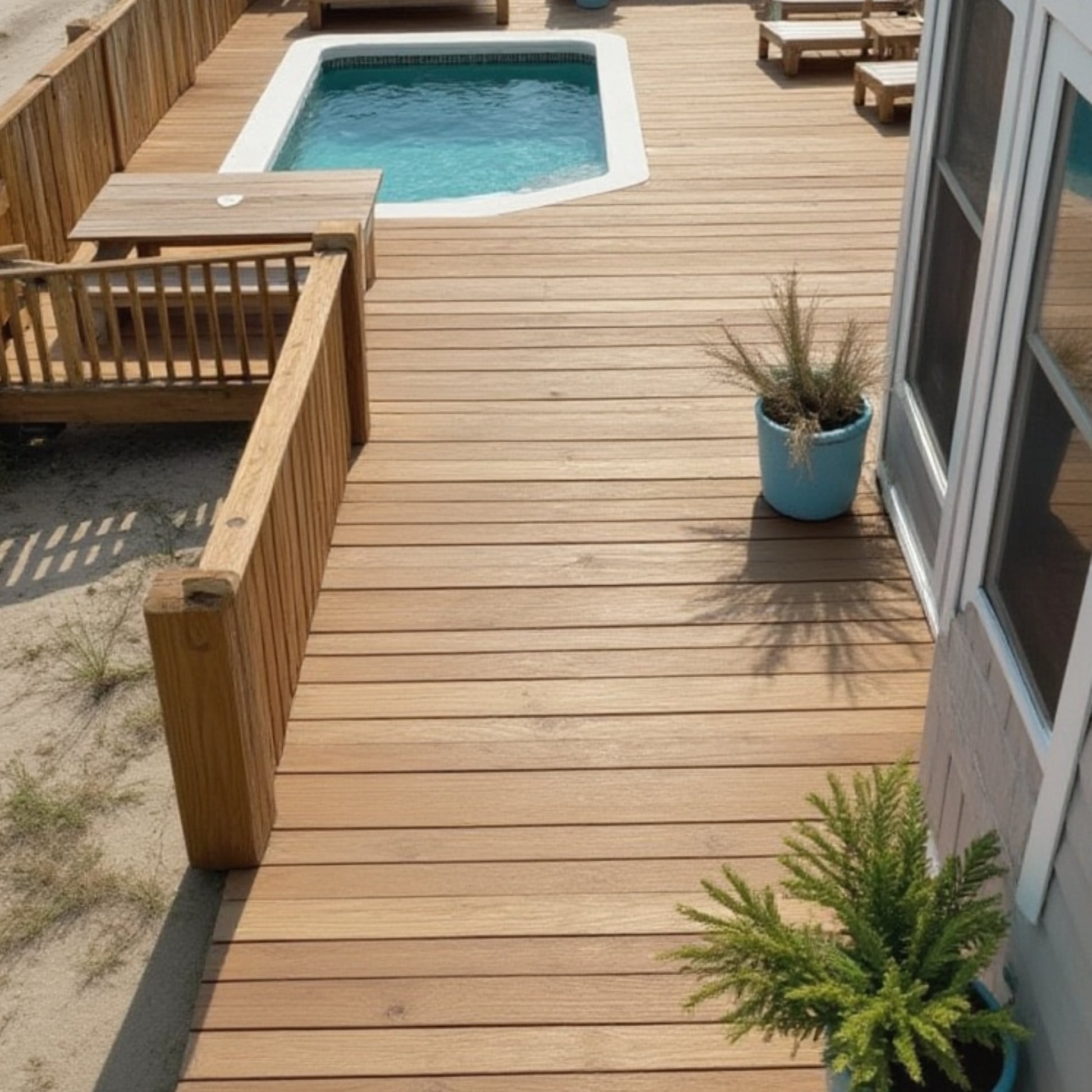 Waterproof White Oak flooring — 100% real solid wood for concrete slabs, bathrooms, radiant heat, and high-traffic areas. Thermally modified with heat and steam